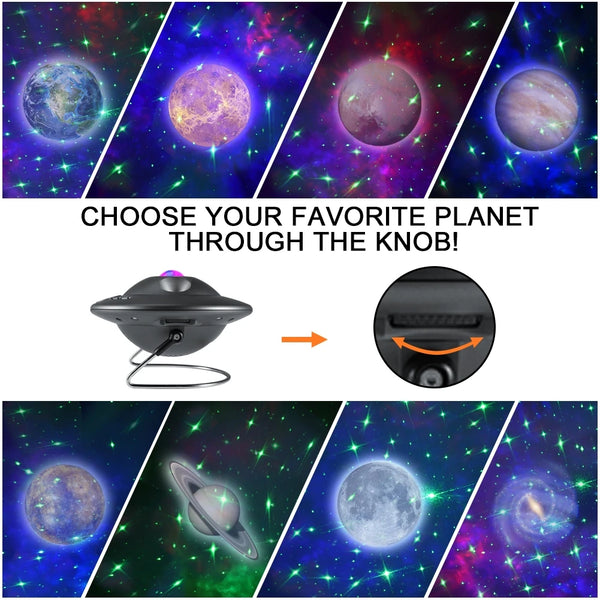 Proyector Mágico de Estrellas y Sonidos