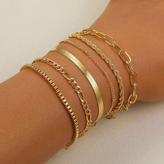 Brazaletes Dorados Brillantes