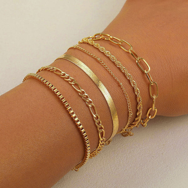 Brazaletes Dorados Brillantes